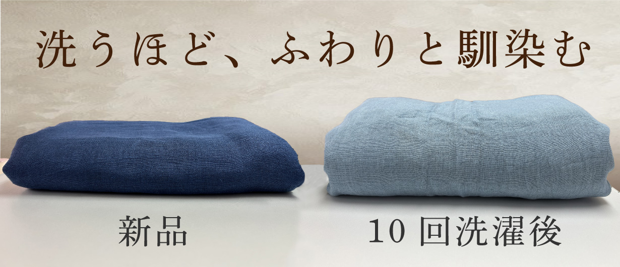 Makuake【好評第3弾】洗うほどふっくら、心地よい。着る麻100％の6重